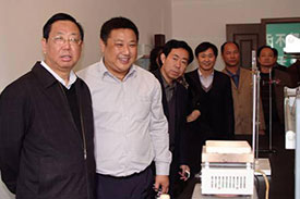 安徽省餐饮协会会长张会长,秘书长佘林明，米线董事长王仁等领导来我公司参考指导